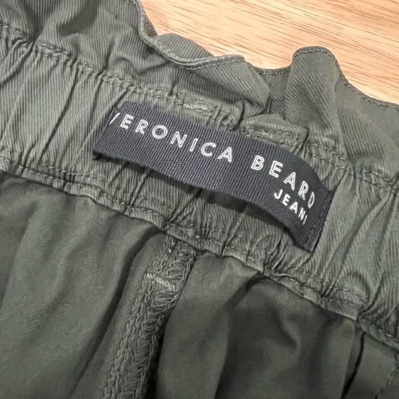 Veronica Beard Jeans Tedi Tapered High Rise Dark Olive Forest New Army Green - Picture 11 of 11